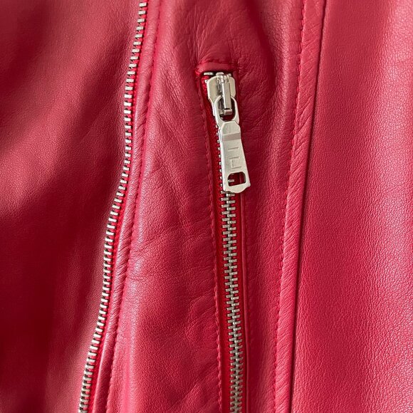 Emanuele Curvi Red Leather Jacket - Picture 5 of 7